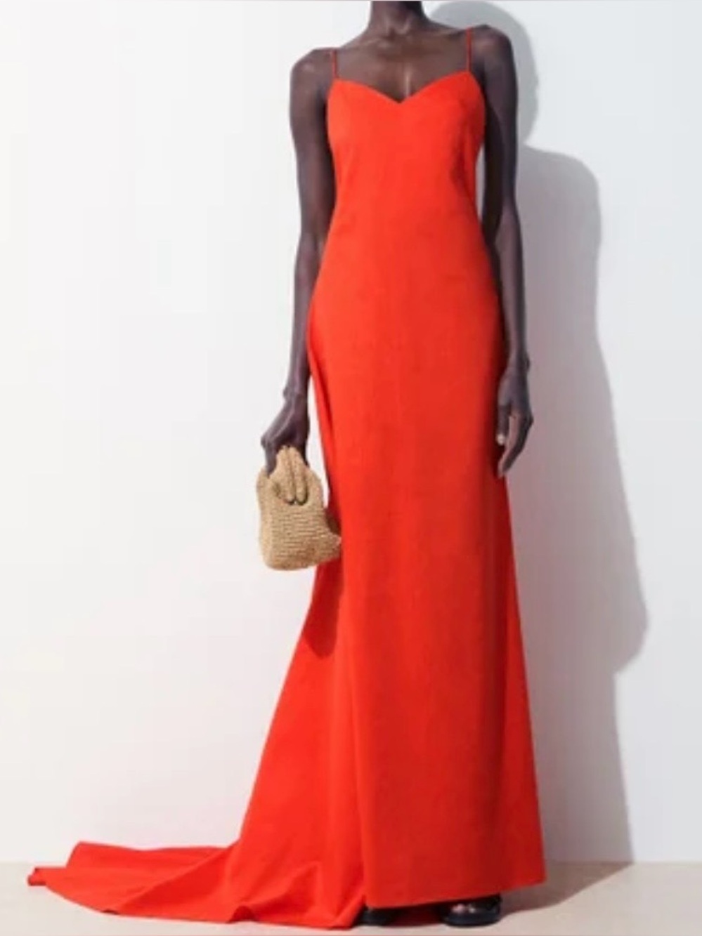 COS Atelier Orange Full Length Maxi Gown NET